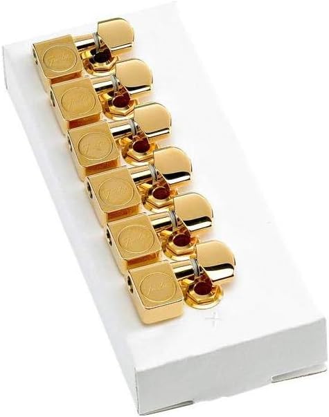 Fender American Series Stratocaster Guitar Tuners with Gold Hardware Set of 6 Gold, Guitar Accessories