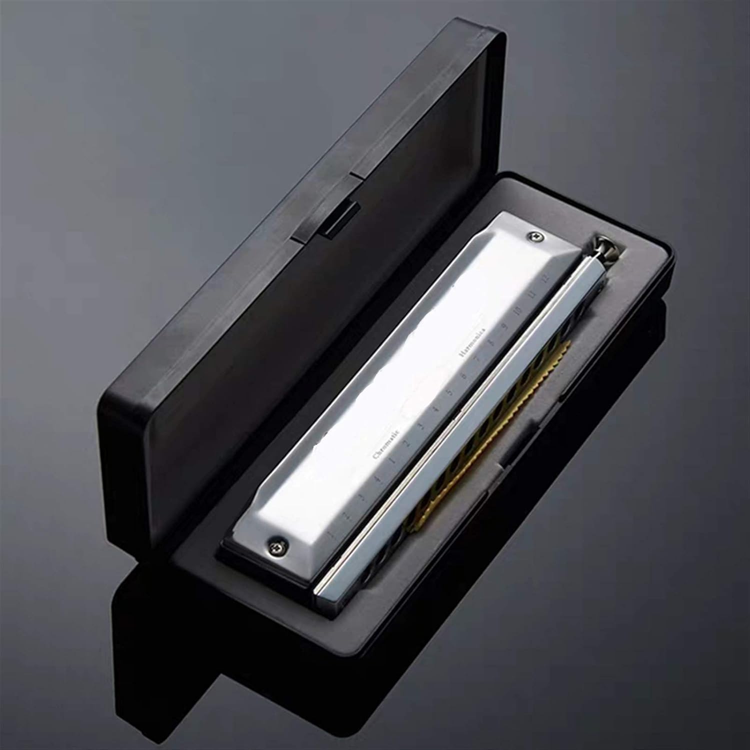 Harmonica Chromatic Harmonica Tones Mouth Organ Instrumentos Key C Professional Chromatic Harp Musical Instruments (Color : SW 1664)