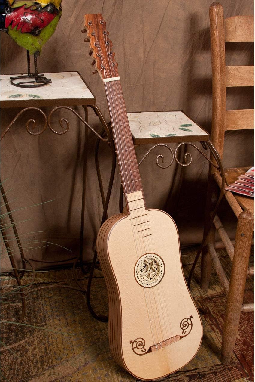 Includes: Roosebeck Baroque Acoustic Guitar 5-Course W/Gig Bag + Baroque Guitar String Set