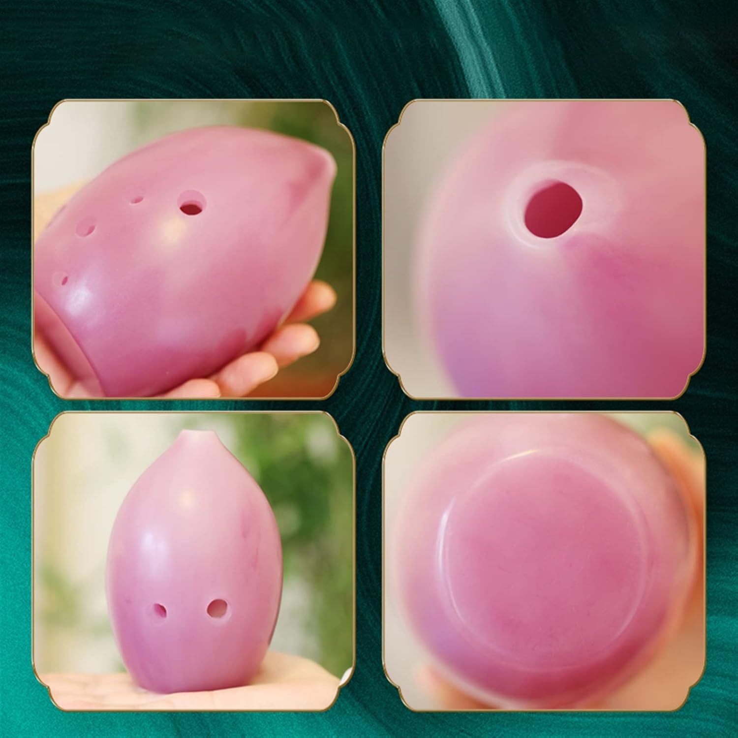 Purple Ten-Hole Pear-Shaped Resin G-Tune Pottery Xun Performance Type Adult Portable Traditional Wind Instrument Children Ocarina