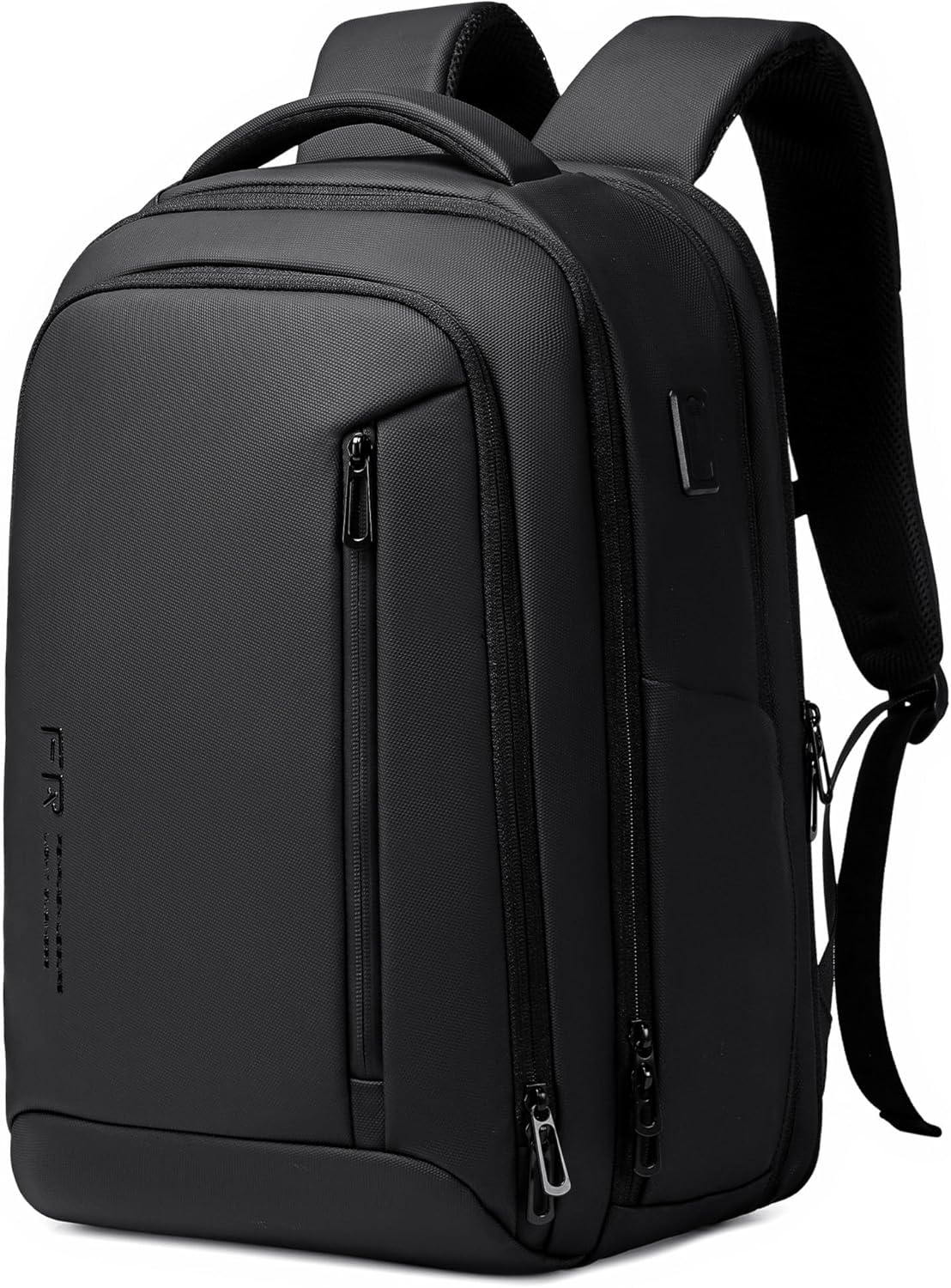 Business Travel Backpack for Men, Expandable Water Resistant 17 Inch Laptop Backpack with USB Port, Black Computer Backpack for College/Work