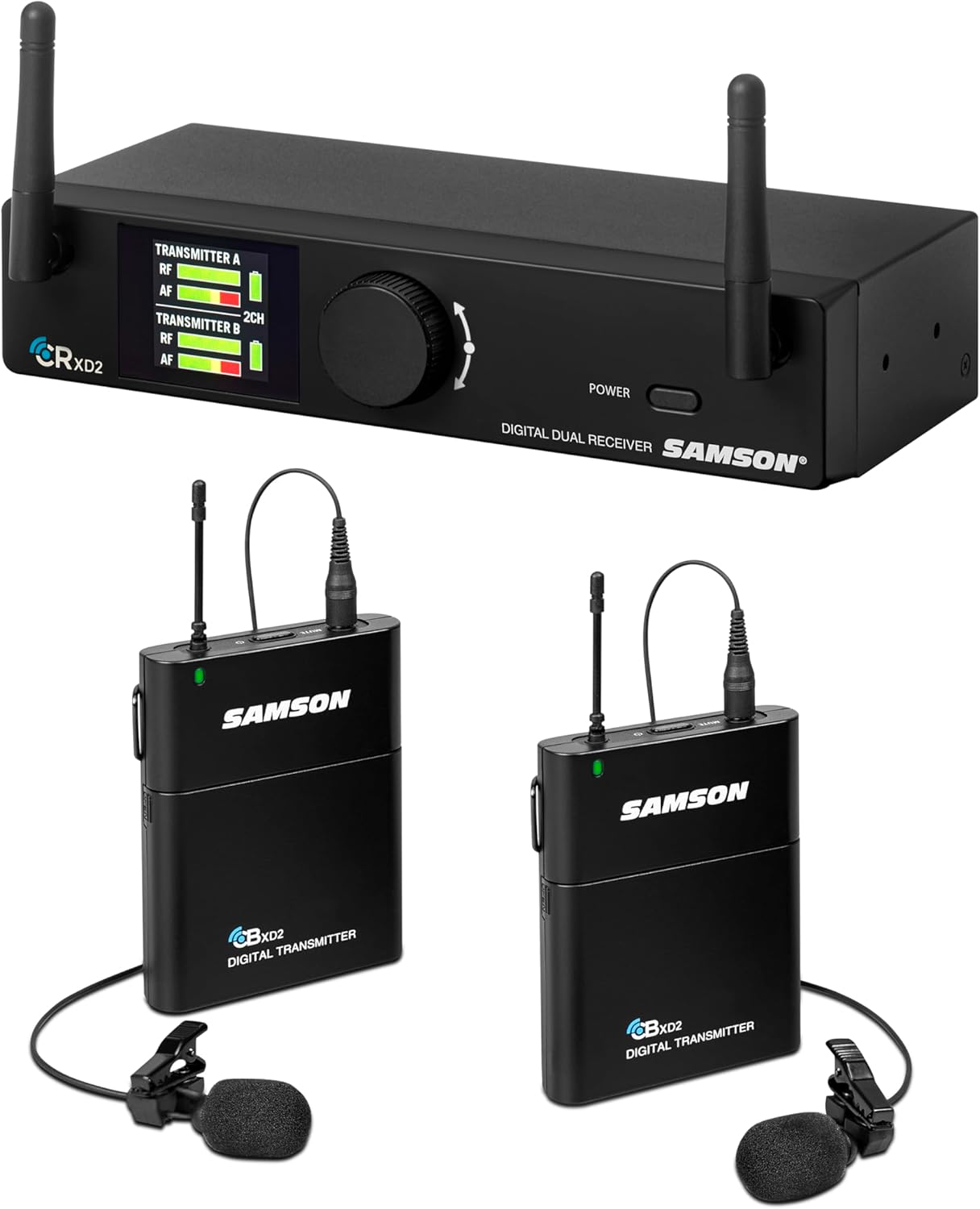 SAMSON Concert XD2 Dual Presentation Wireless Microphone System Lavaliere