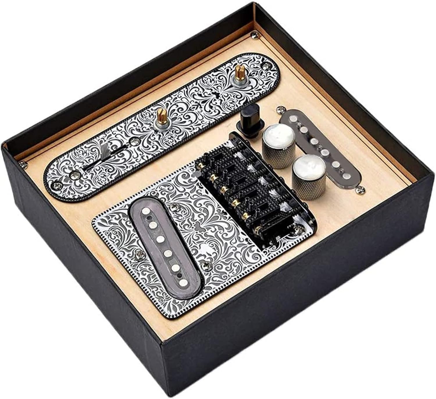 Loaded pickguard 6 Strings Bridge Plate 3 Way Converter Control Plate Neck Pickup Set for Telecaster Electric Guitars Replacement Parts Prewired Loaded Pickguard