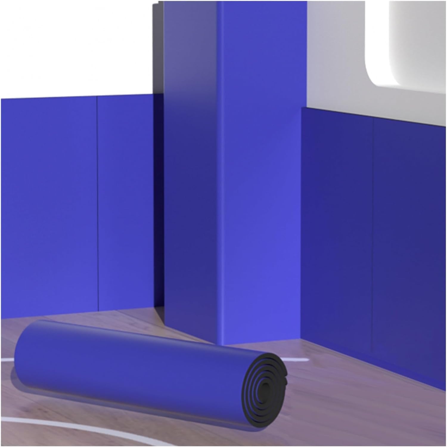 Garage Wall Protector, Waterproof Warehouse Car Door Rubber Foam Protectors, High Rebound Parking Protection Bumpers Guards, 0.39/0.78in Thick (Color : Blue-0.78, Size : 39.3x393.7in)