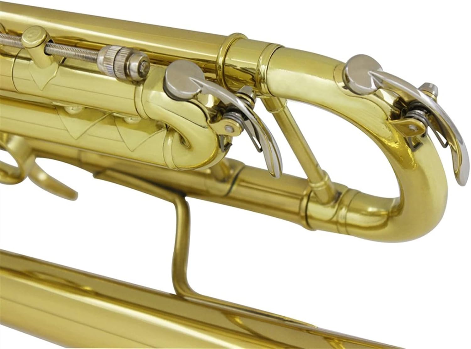 KESHUO Golden Trumpet Bb B Flat Professional Brass Instrument Large Caliber Trumpet with Box Strap Mouthpiece Music Accessories Trumpets