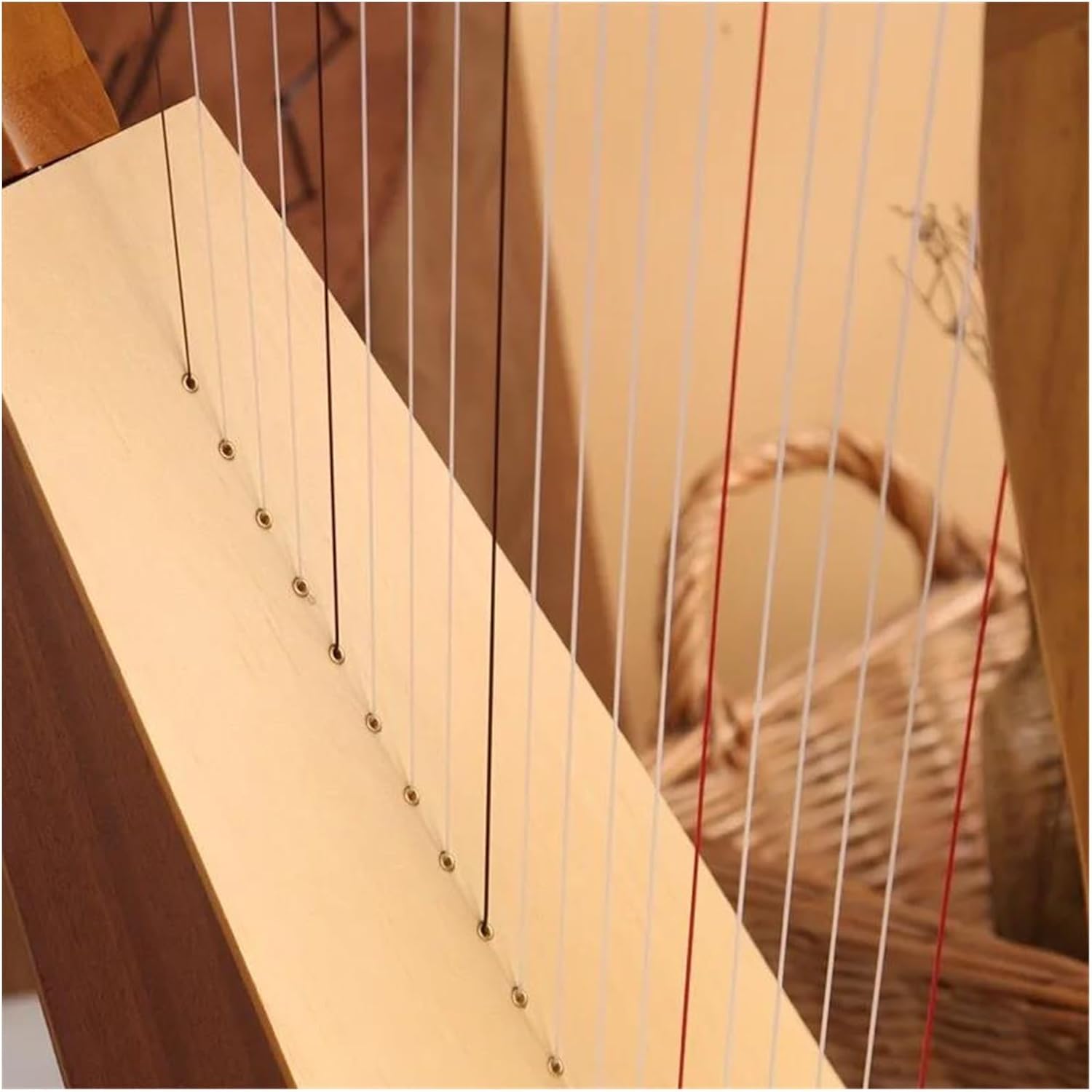 Lyre Harp Set 15/19 Strings Chromatic Lyre Portable Harp Wooden Lyres With Accessories Beginner Stringed Instruments Nice Gifts(19 strings)