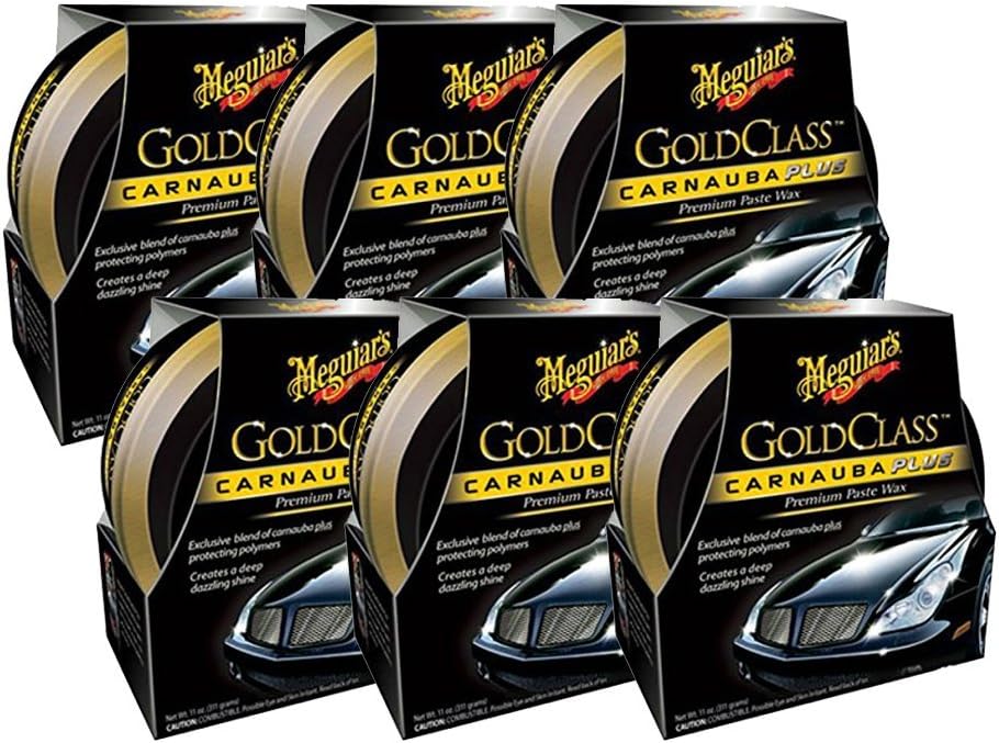 Meguiar's G7014J Gold Class Carnauba Plus Paste Wax (11 oz) - 6 Pack