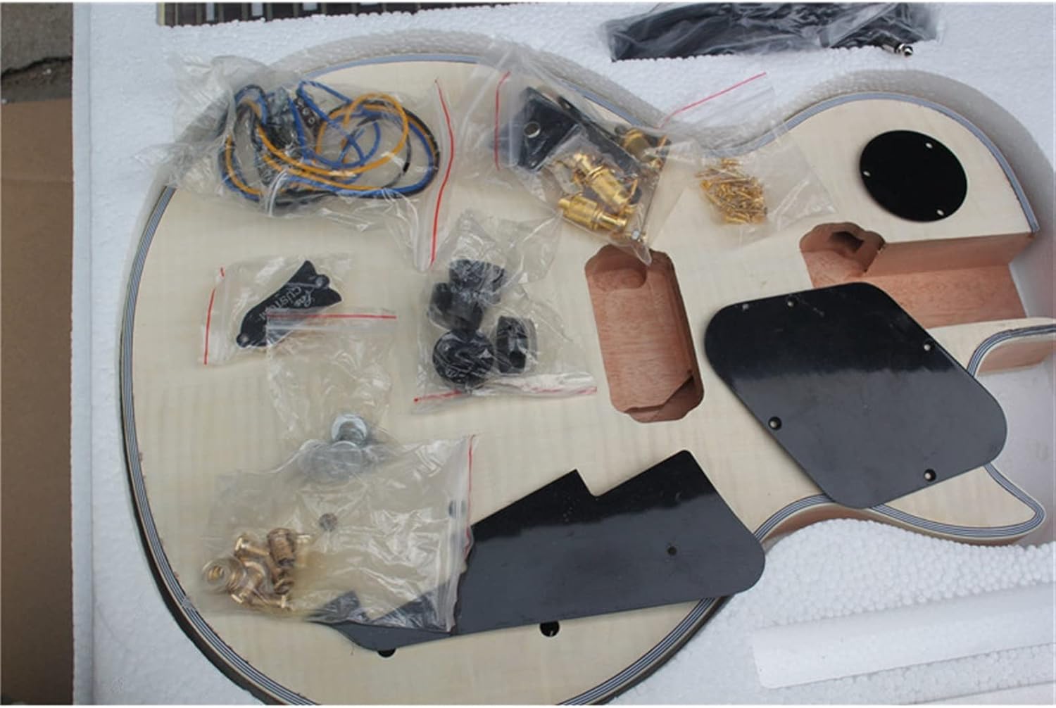 DIY Electric Guitar Kit 38 Inches Classic DIY 6 String Electric Guitar DIY Kit with Gold Plated Hardware