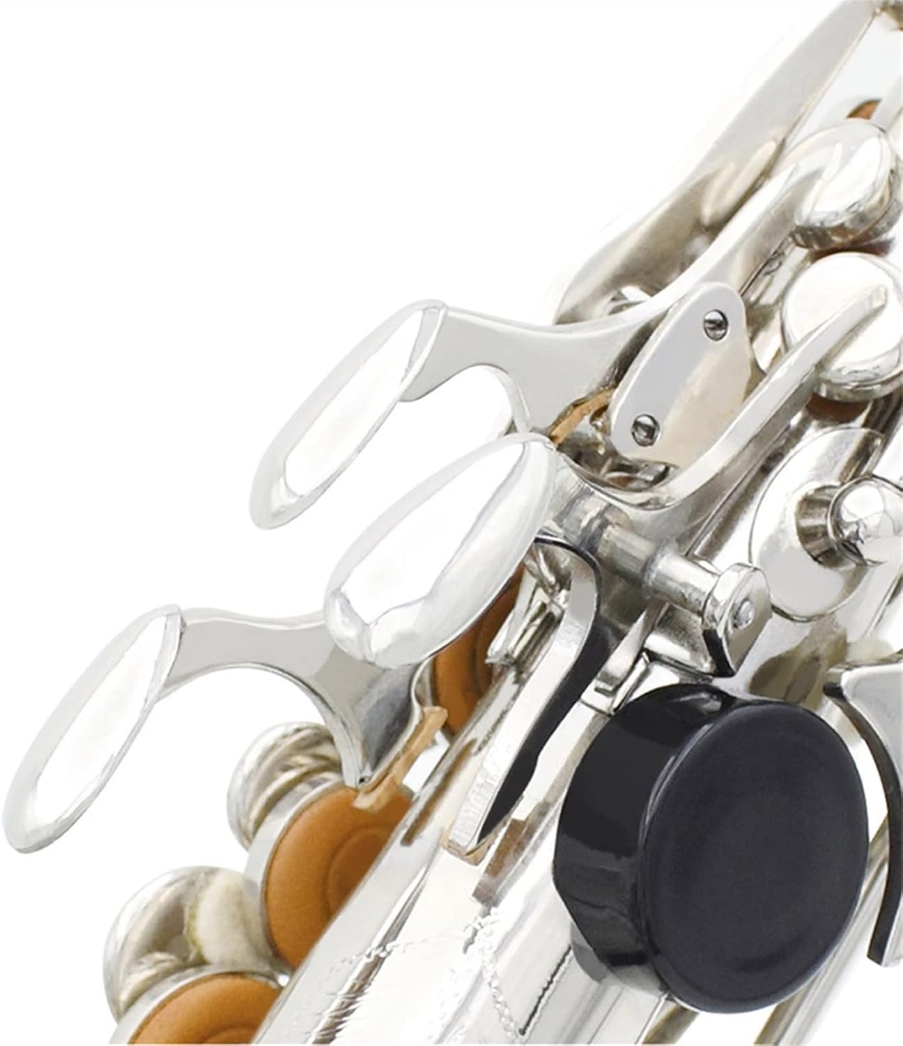 Sax Beginners Kit Silver Saxophone Bb Flat Professional Woodwind Instrument Brass Straight Sax with Case Musical Instrument Accessories Wind Instrument