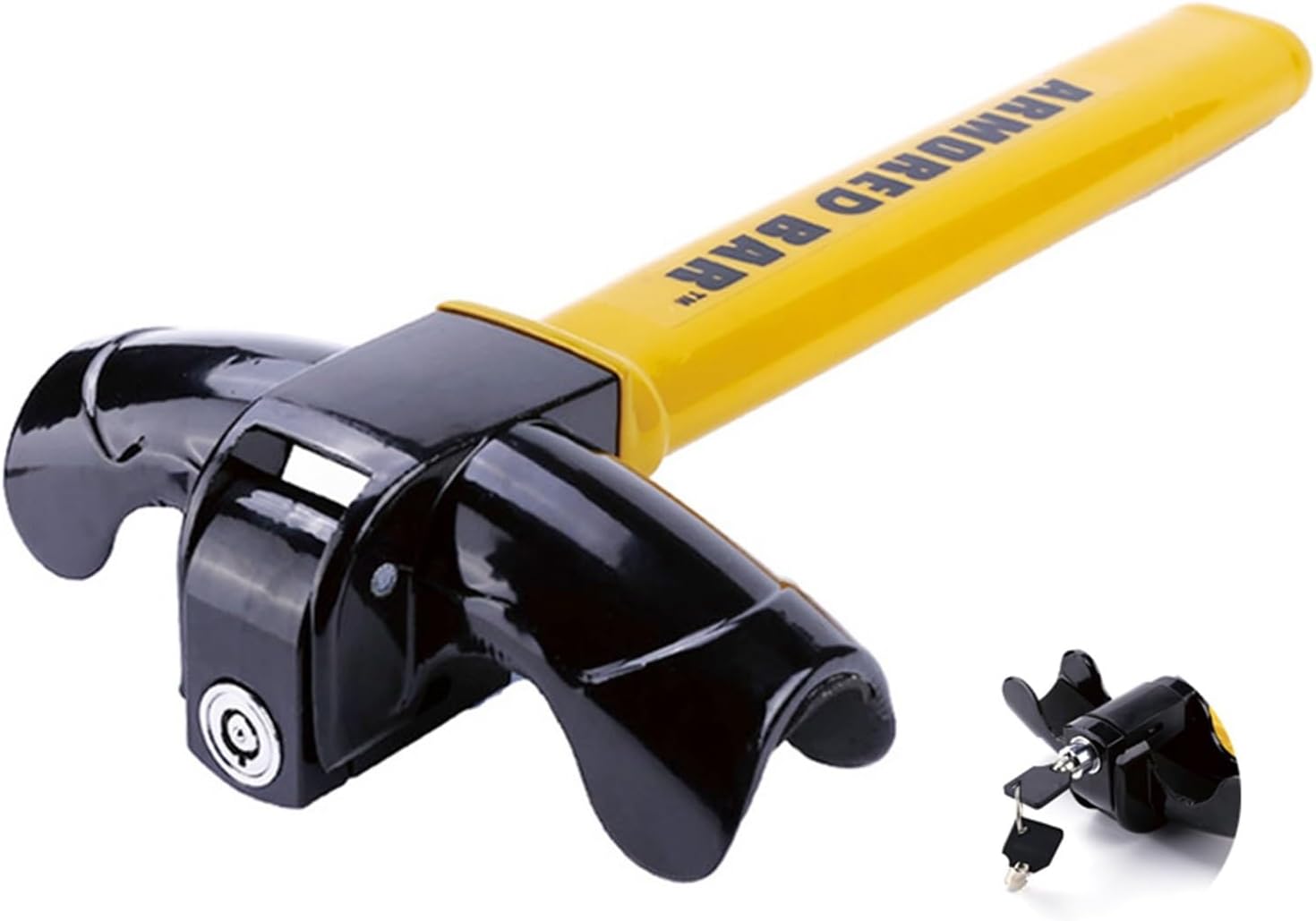 Car Steering Wheel Lock Heavy Duty Stainless Lock Universal -Theft Car/Van Security Rotary Enhance Automobile Security