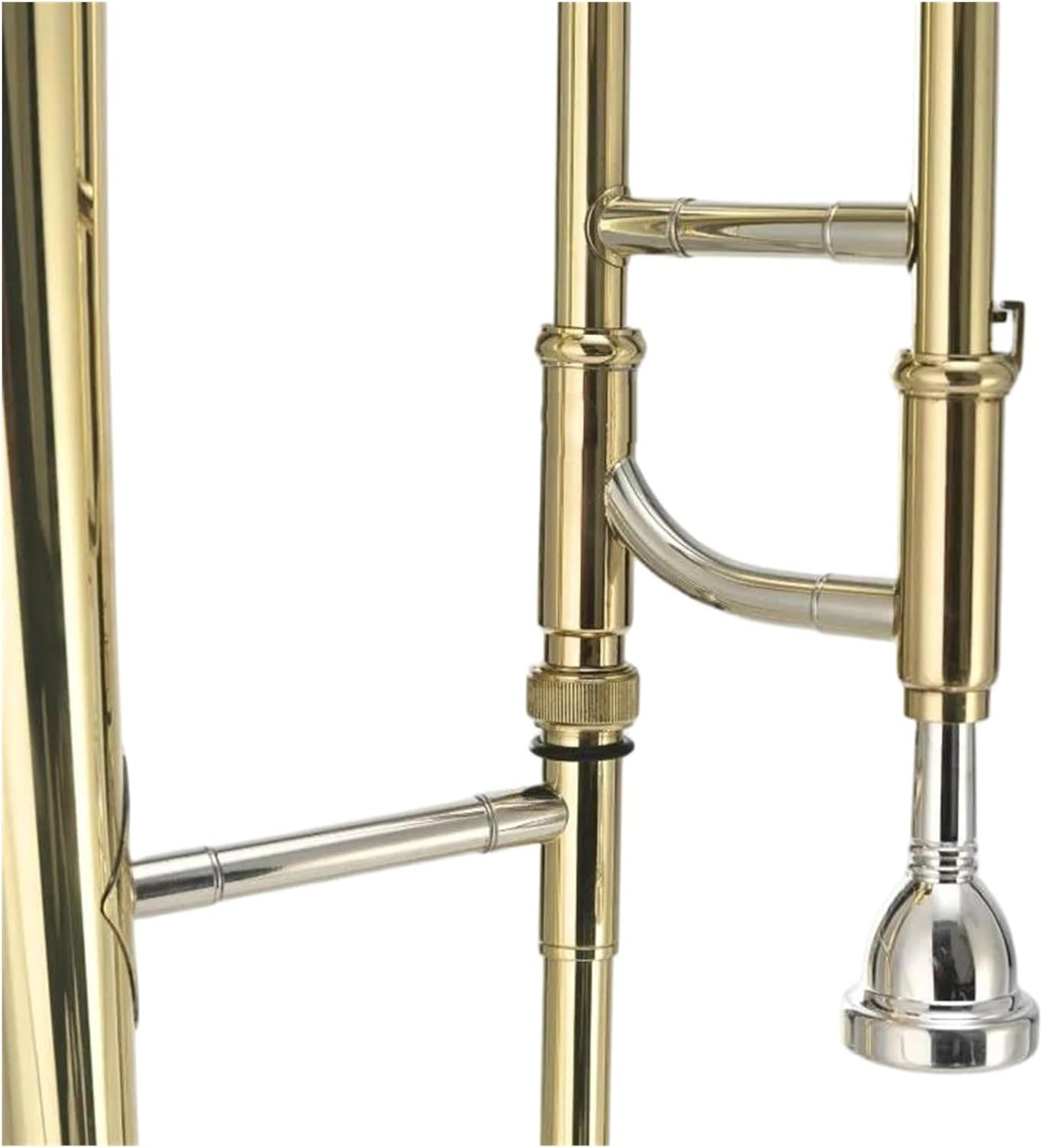 Adult Trombone Instrument Bb Tenor Trombone Brass Gold Lacquer Instrument Bell With Box Mouthpiece