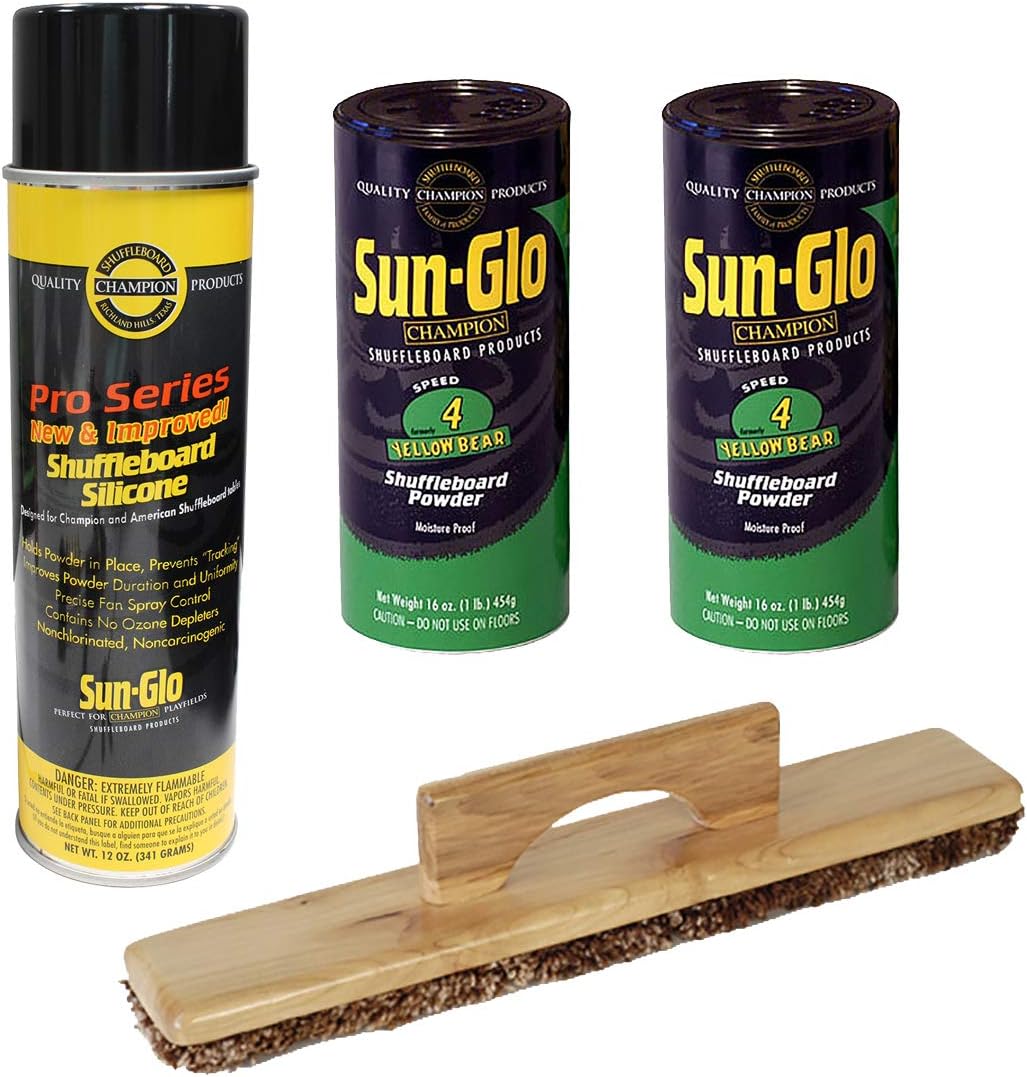 Sun-Glo 2 Cans #4 Yellow Bear Wax, Sweep, Silicone Spray