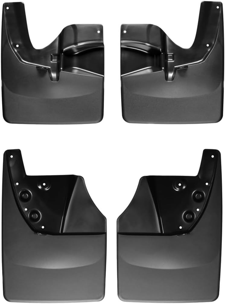 WeatherTech Custom No Drill Splash Guard MudFlaps for Toyota Tundra, Front & Rear Set (110034-120045), Black