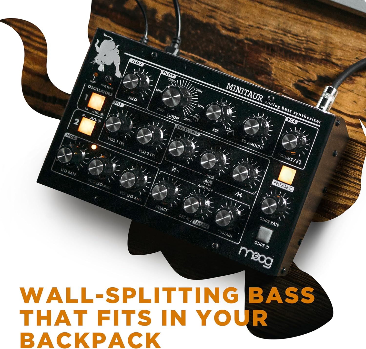 MOOG Minitaur - Analog Bass Synthesizer Module with Headphone Amp, 128 Presets, Software Editor