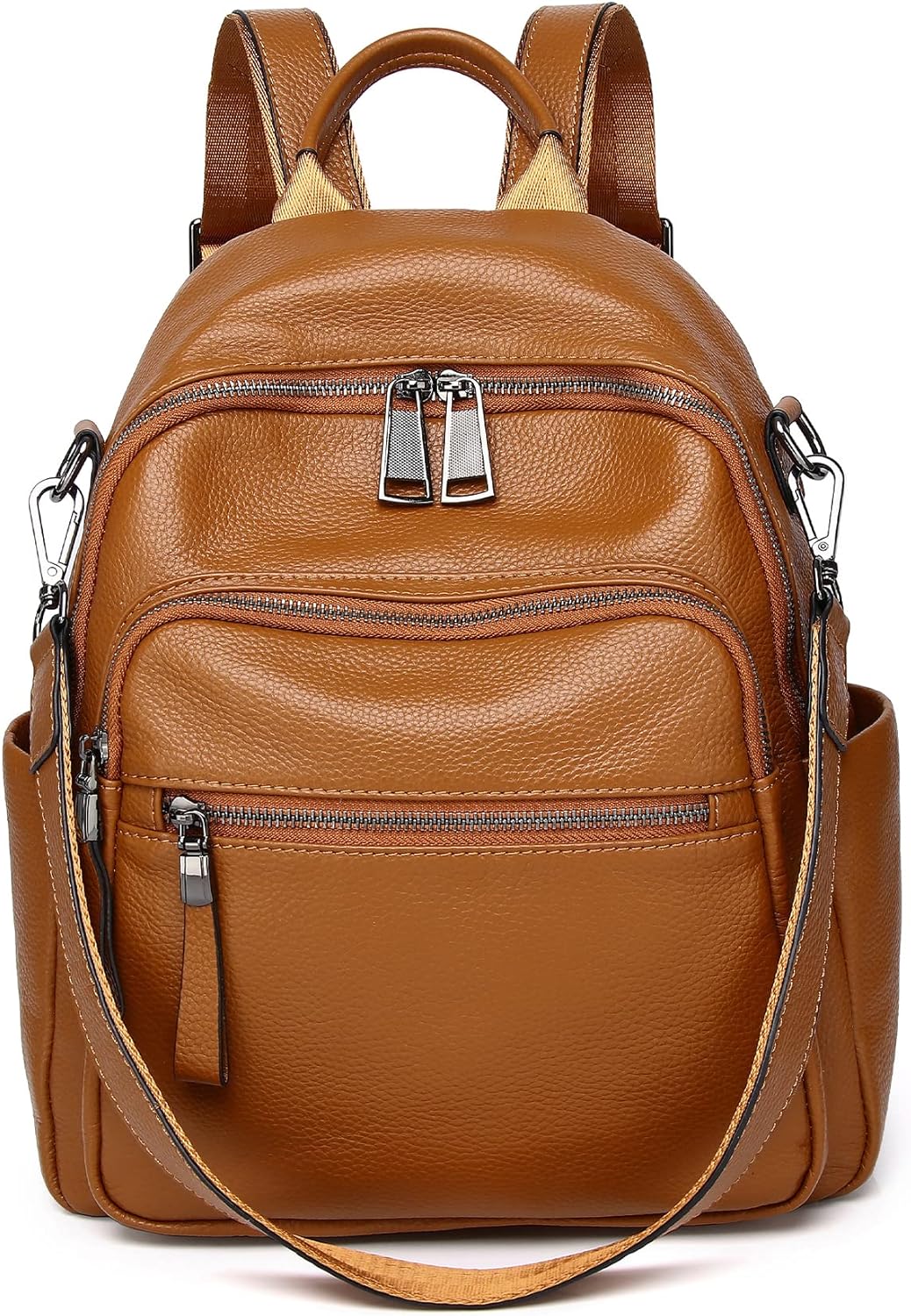 Genuine Leather Backpack Purse For Women Real Soft Leather Travel Convertible Shoulder Bag