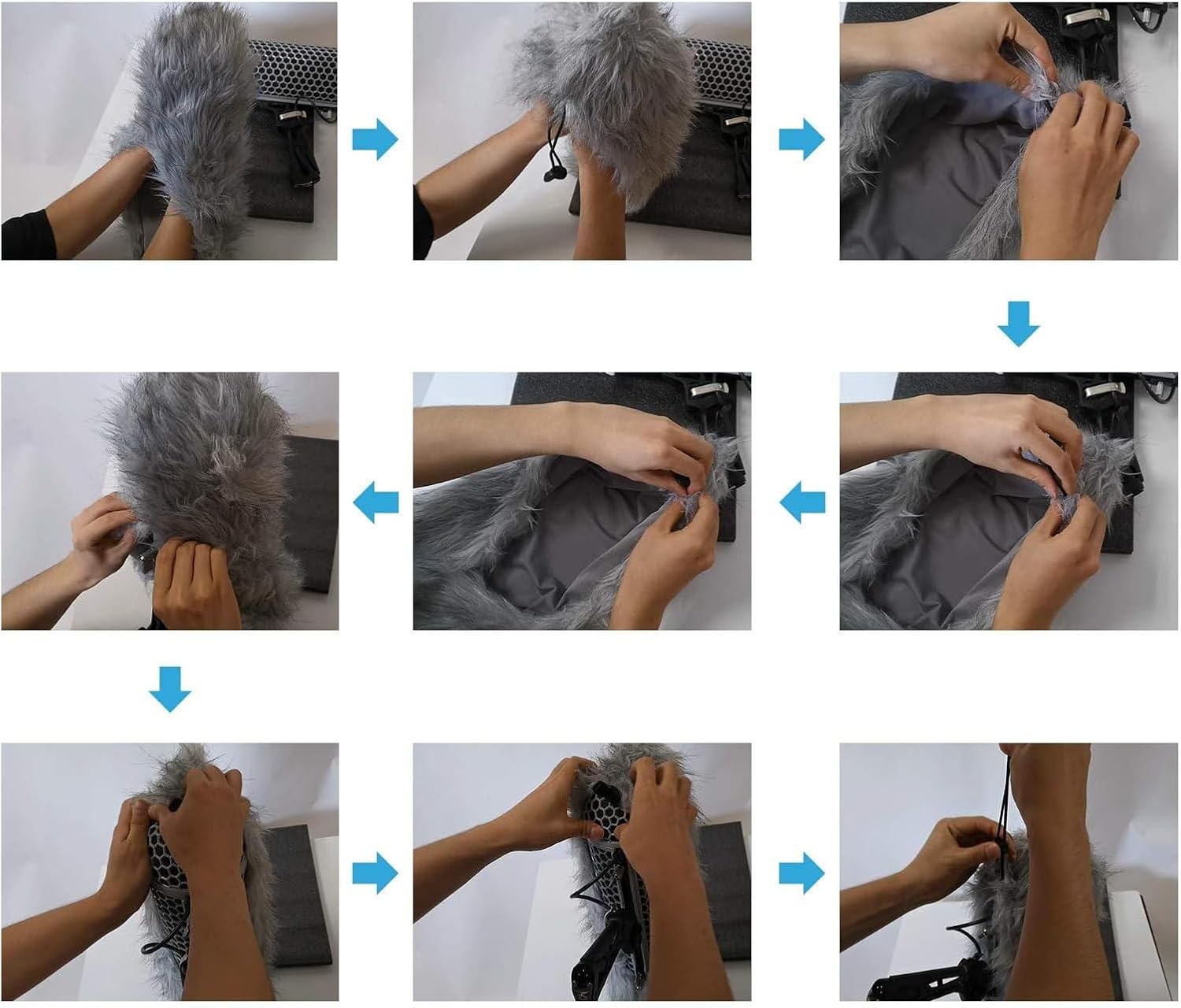 Micolive Upgrade Microphone Windshield Blimp,Windscreen Protect Cage with Shock Mount Suspension System,XLR Cable, Furry Deadcat Compatible with Rode NTG1/2/3/4/5 AT875R,Boya/MKE 600 Shotgun Mic