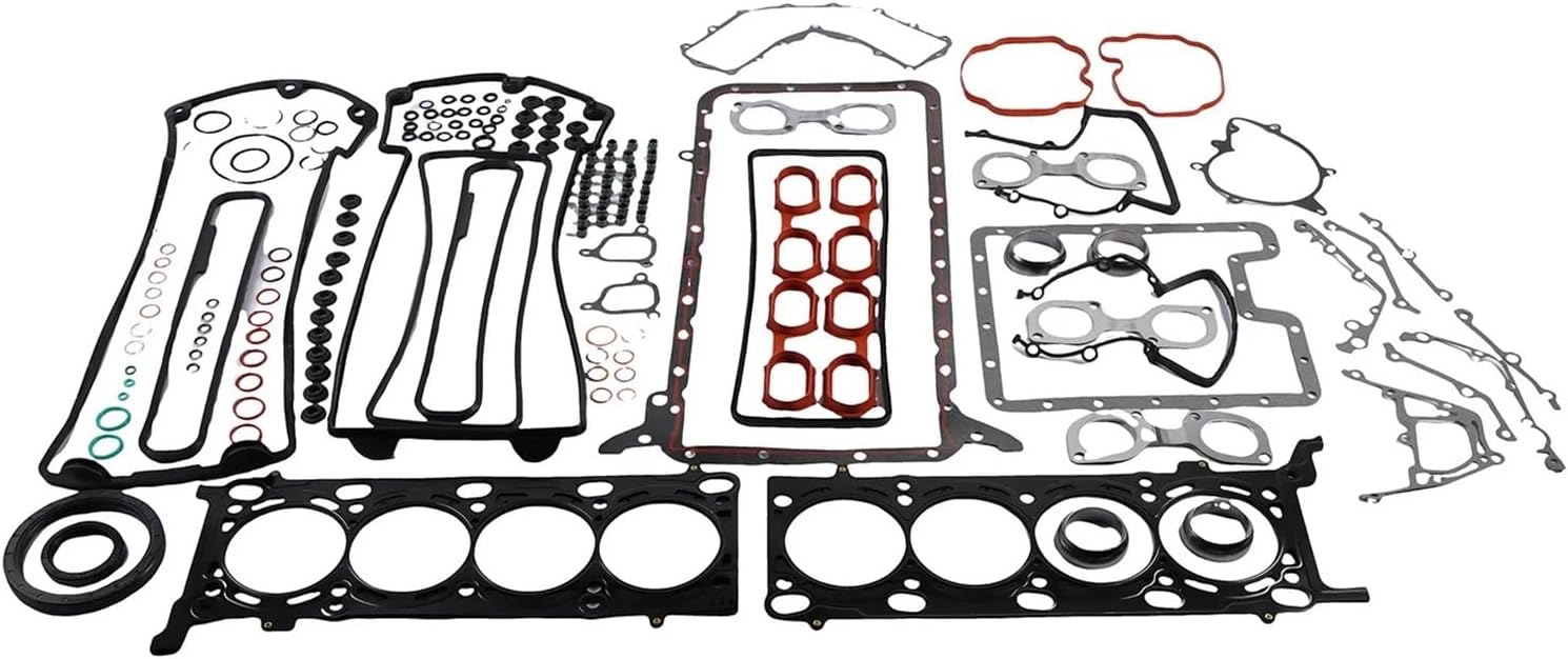 M62B44 Rebuild Engine Seals Gaskets Kit Compatible with BMW X5 540i 740i 840Ci E38 E39 E53 4.4L V8 11121433477 11131436324 11129069872 Parts