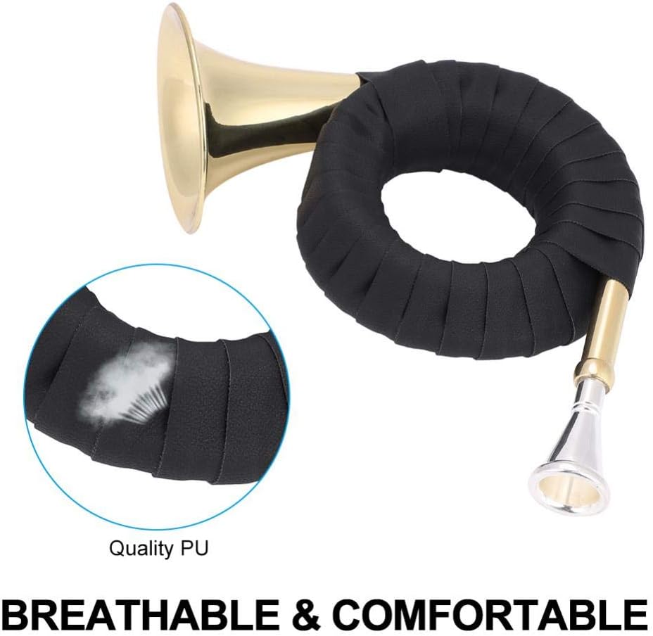 Brass Bb Horn With Velvet Bag, Bracket, Clean Cloth - Pocket French Horn