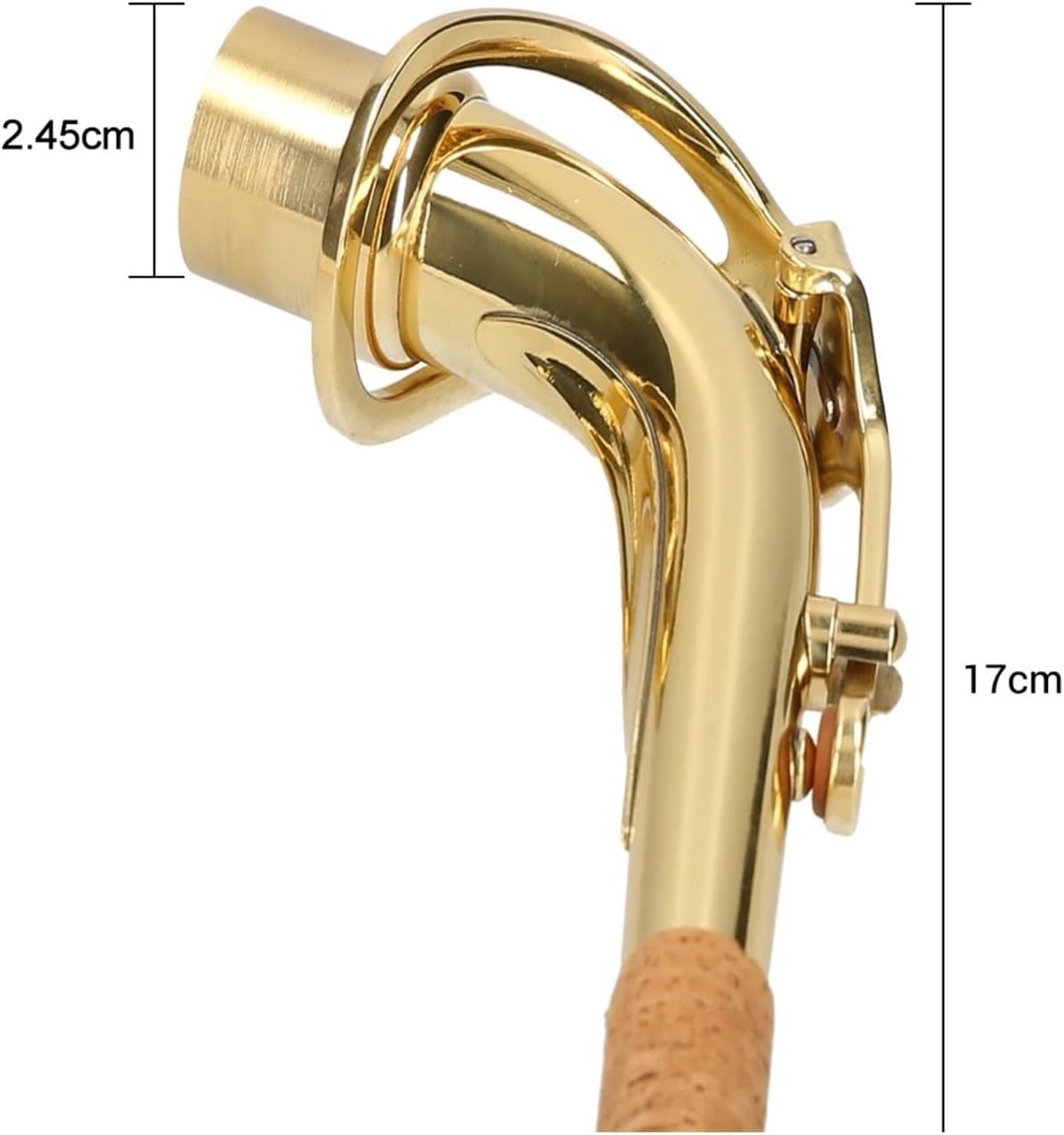 Sax Replacemen Set Brass Alto Saxophone Neck Heat- Insulating Material Bend Neck Sax Replacement Part Sax Accessory Saxophone Accessories (Color : Gold)