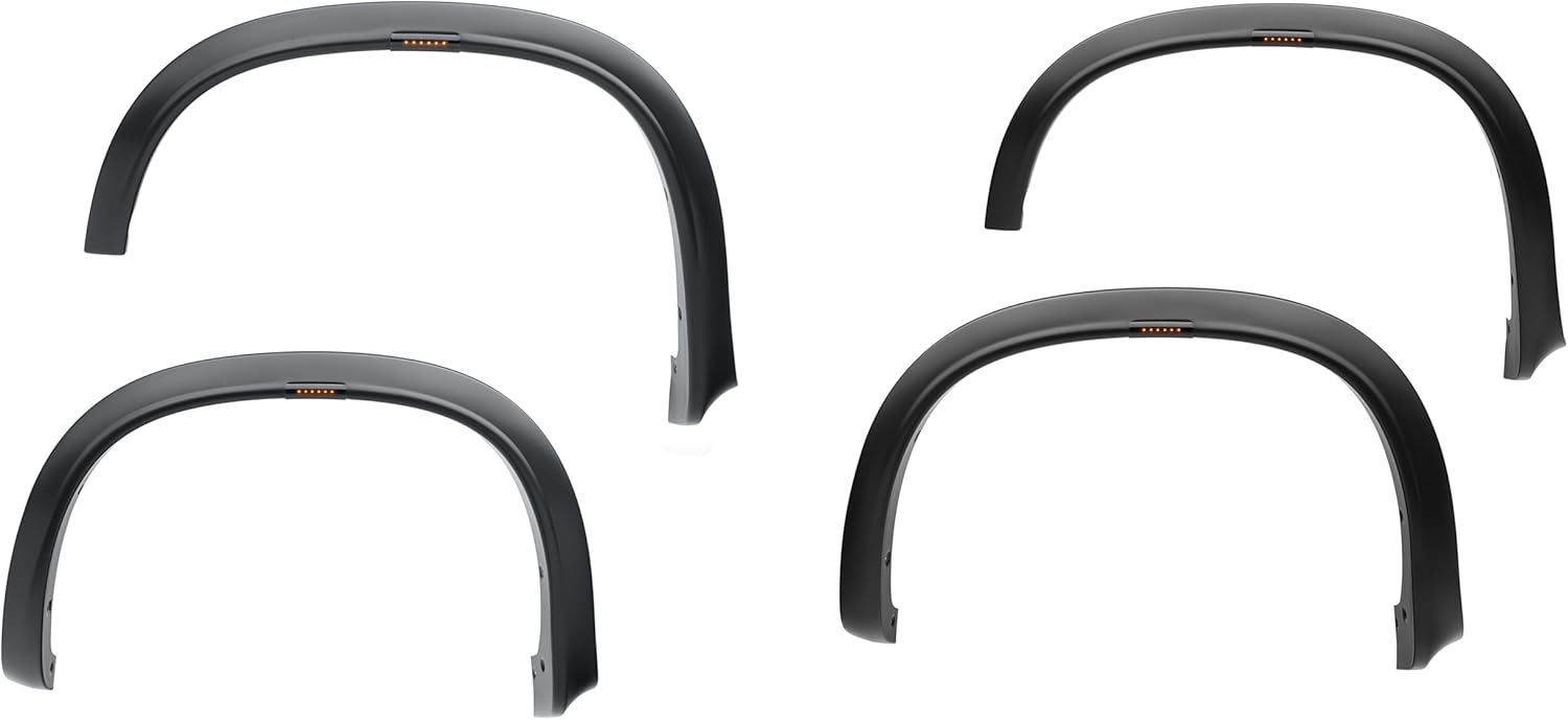 Husky Liners Fender Flares RVL Style | Fits 2019-2026 Chevrolet Silverado 1500 | Front & Rear, 4-pcs. Black | 2804993