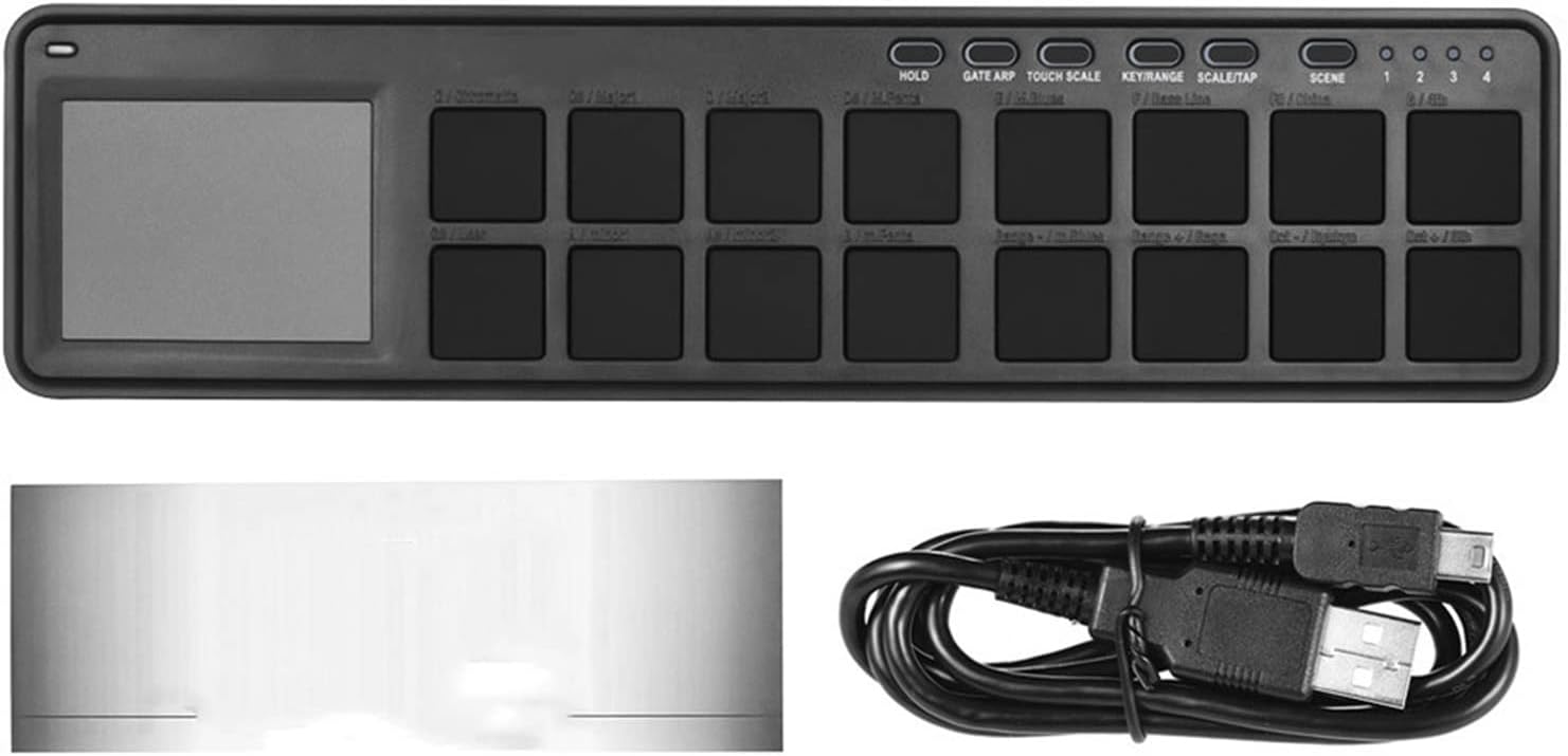 KESHUO Electric Keyboard Slim-Line Portable USB MIDI Pad Controller 16 Tripper Pads with USB MIDI Controller MIDI Keyboard Parts