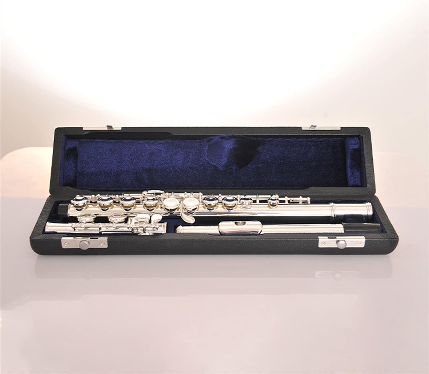 Flute Kit Wind Instrument Nickel- Plated Silver Flute 16 Hole Closed Hole C Flute White Copper B Tail E Key Segmentation Intermediate Flute