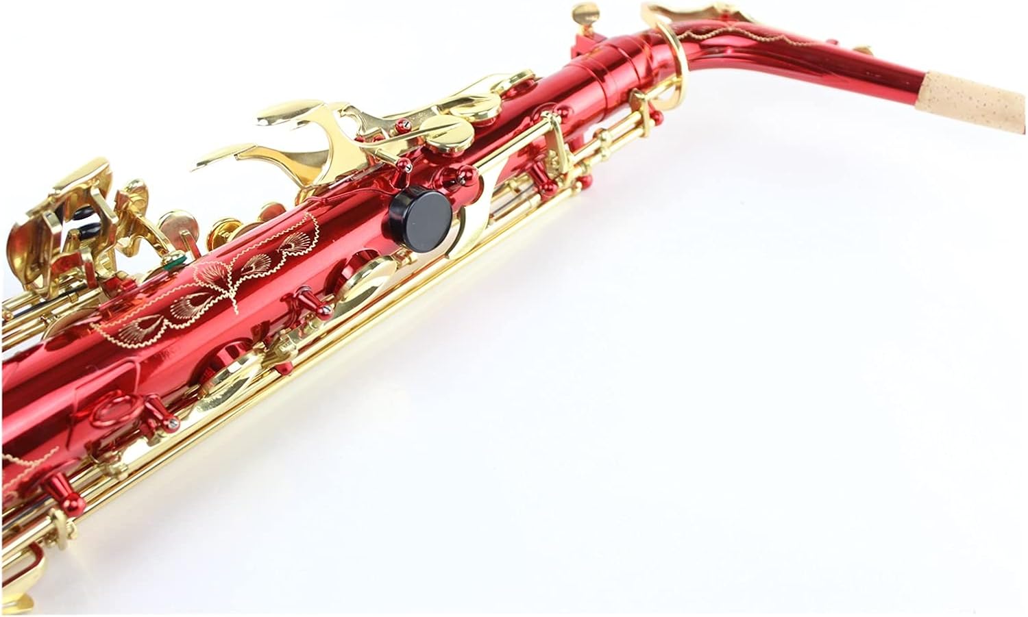 Sax Beginners Kit EB Tune Alto Saxophone Bright Red Gold Lacquer E Flat Alto Sax Musical Instrument with Nylon Box Wind Instrument
