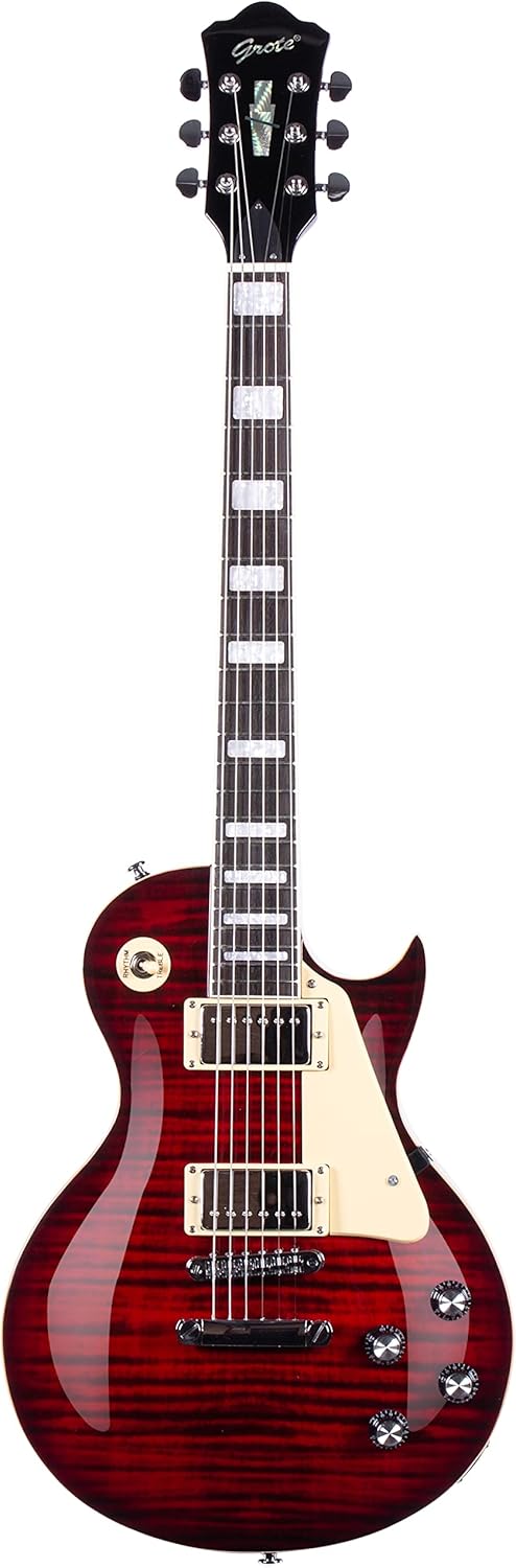 GROTE Guitar Solid Body Electric Guitar with Gigbag LPYS-006 (Red)
