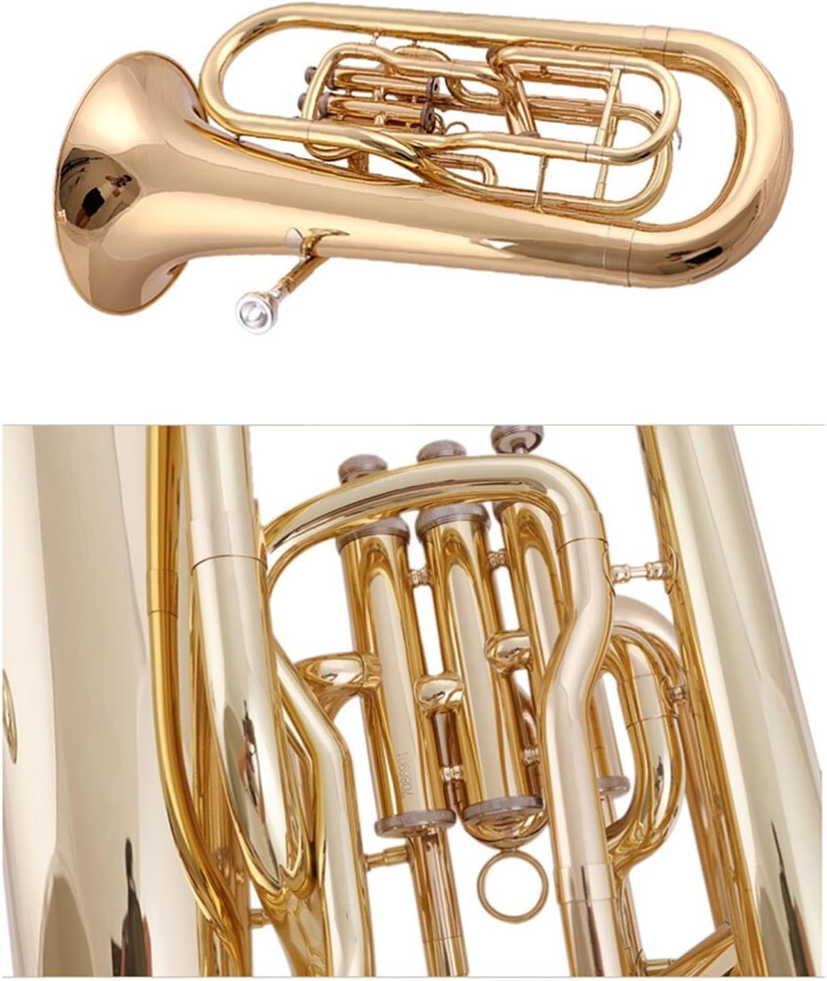 Beginner euphonium Euphonium B Flat Key Four-key Side Key Professional Playing Tuba Instrument