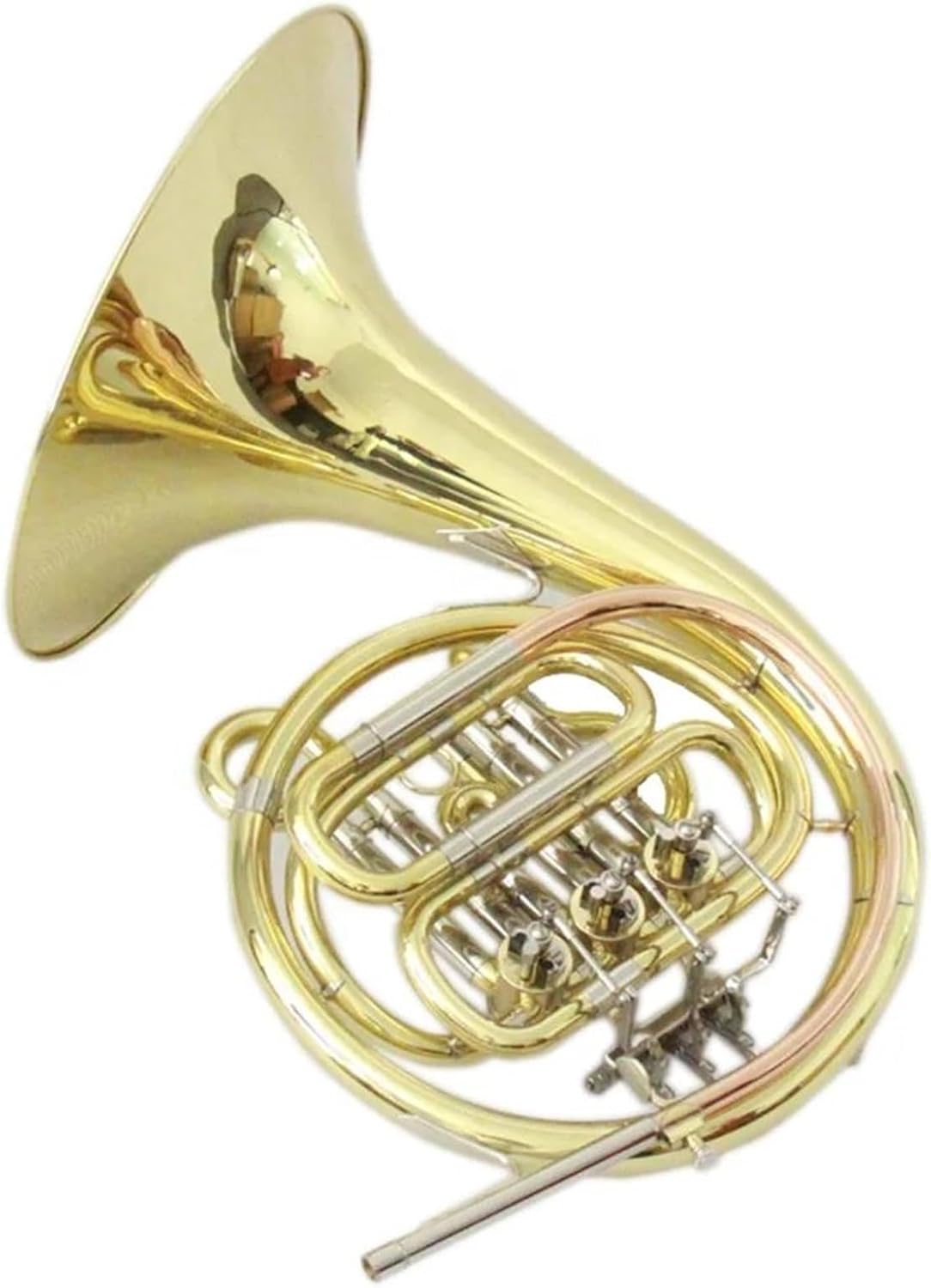 Brass French Horn Bb 3 Key Single Gold French Horn