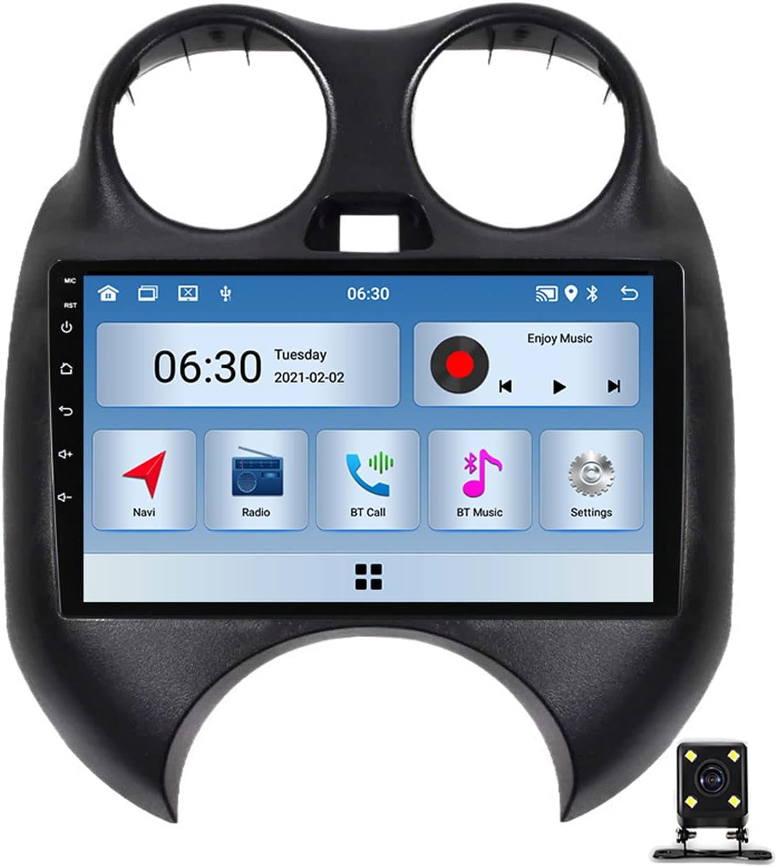 Double Din Car Stereo with Bluetooth, 9 Inch Touch Screen Car Stereo for Nissan March K13 2010~2013 with Backup Camera, Mirror Link/Carplay/Android Auto, FM Car Radio Receiver