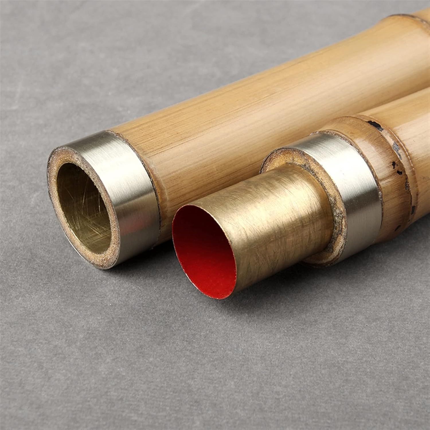 TSTS Chinese Bamboo Flute G/F Key Vertical Traditional Handmade Woodwind Musical Instrument Two Section Bamboo Flute Dizi (Color : F Key)