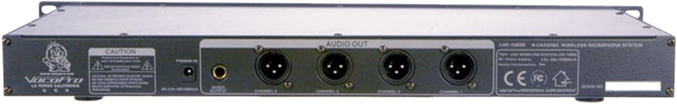 VocoPro UHF5800XL 4 Channel Uhf Wireless Mic Satellite Radio, Multi Color