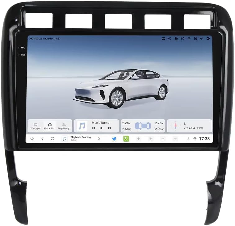 MekedeTech DUDUAUTO DUDU7 Dash Kit for Porsche Cayenne 2002-2010,9.5 inch 2K Touch Screen Car Stereo 12G RAM 512G ROM