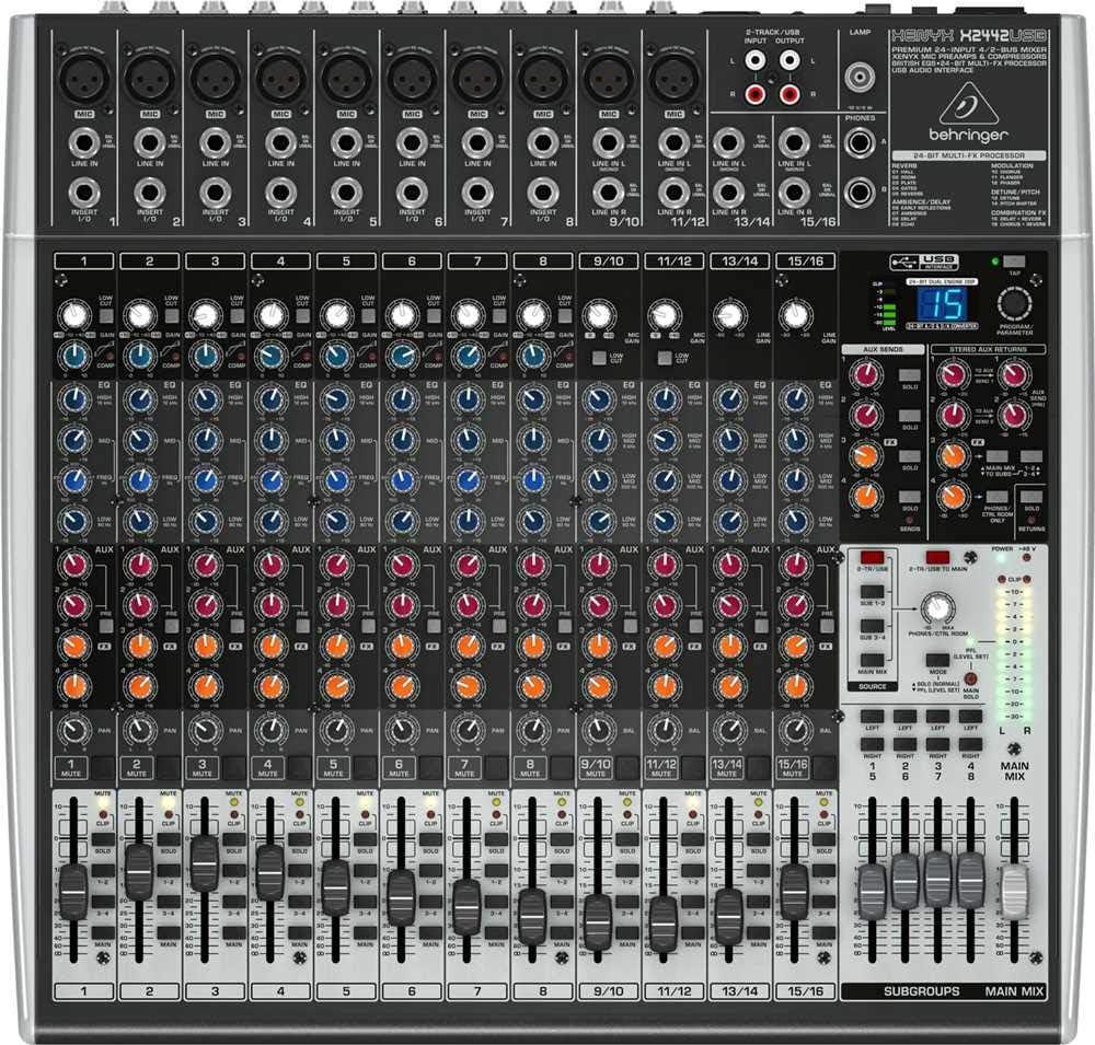 Behringer XENYX X2442USB Premium 24-Input Mixer/Audio Interface