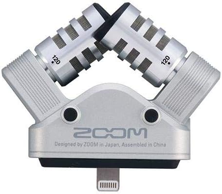 Zoom iQ6 Stereo X/Y Microphone for iPhone/iPad forRecording Audio for Music, Interviews, and More