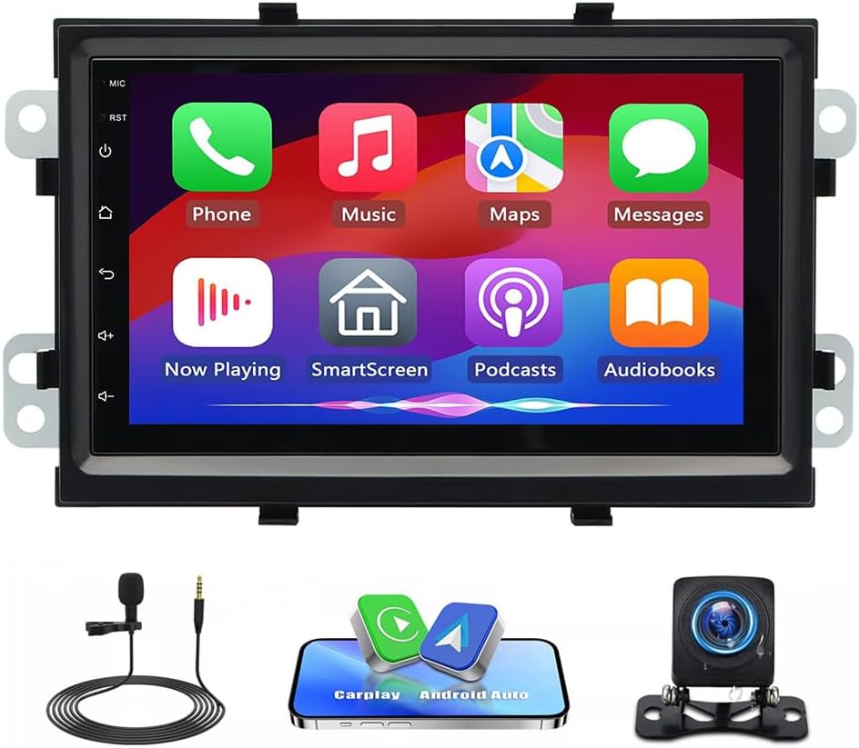 Car Stereo Radio Compatible for Cobalt 2011-2015 with Carplay Android Auto GPS Navigation 7in Touchscreen Car Radio Player with Bluetooth WiFi FM/RDS SWC Mirror Link Split Screen + Backup Camera