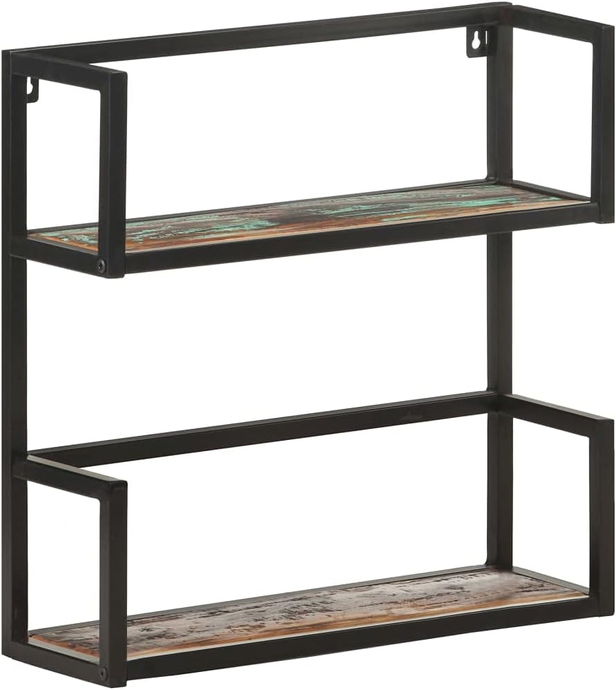Industrial Style Wall Shelf,Floating Shelves,Wall Storage Shelves,Wall Mounted Shelf Organizer Display Shelf,for Living Room,Bedroom,Kitchen,Office,23.6