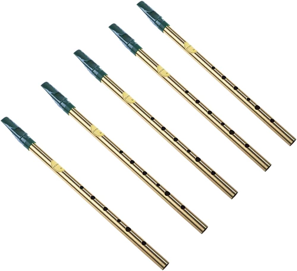 Feadóg Brass Traditional Irish Whistles, Key of D Made in Ireland