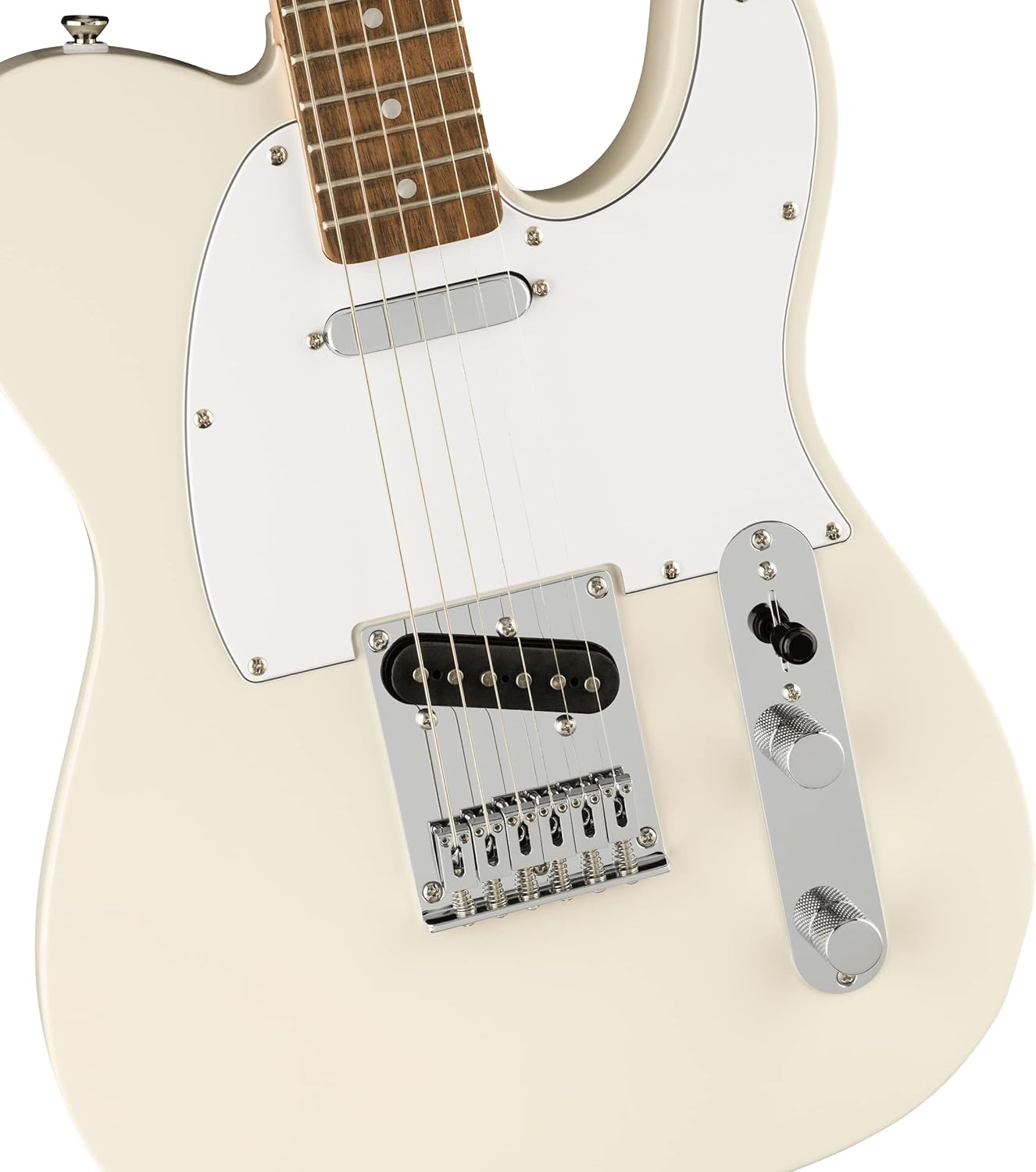 Squier Affinity Series Telecaster Electric Guitar, with 2-Year Warranty, Olympic White, Laurel Fingerboard