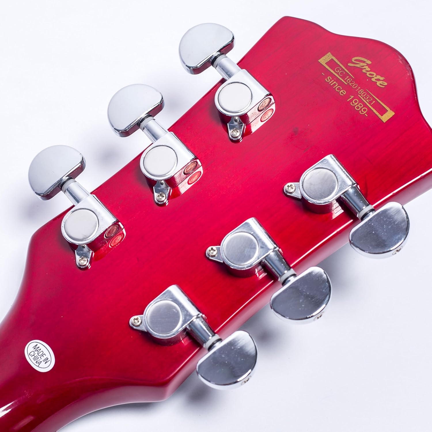 GROTE Jazz Electric Guitar Hollow Body Chrome Hardware P90 pickup (RED)