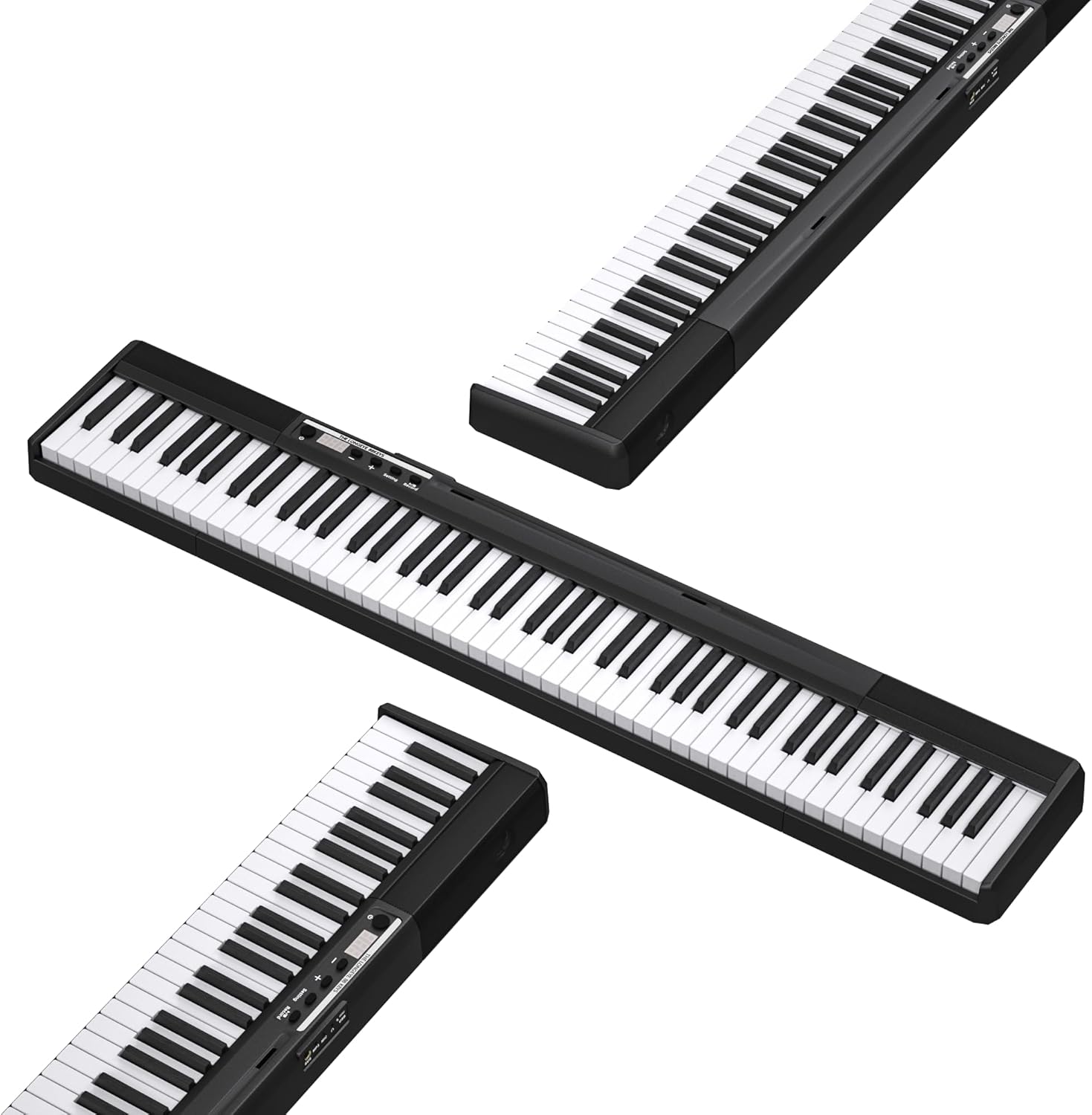 Longeye Piano Keyboard 88 Keys Compact Digital Piano for Beginners with Full Size Semi Weighted Keys, Sustain Pedal, Headphones, Carrying Case (88 Key With Stand, Black)