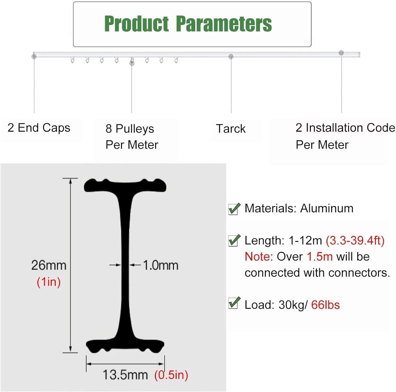 Bay Windows/Shower Corner Curved Curtain Rails, White Bendable Aluminum Curtain Track System Fittings(Wall Mount,3m/9.8ft)
