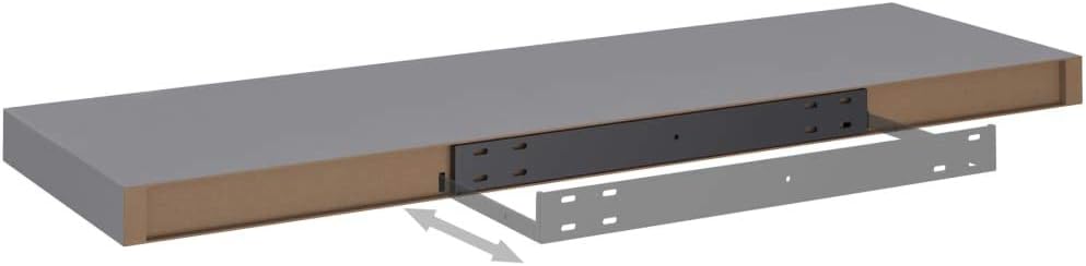 Modern Style Floating Shelves,Wall Storage Shelves,Wall Mounted Shelf Organizer Unit Display Shelf,for Living Room,Bedroom,Kitchen,Bathroom,Office,4 pcs Gray 31.5