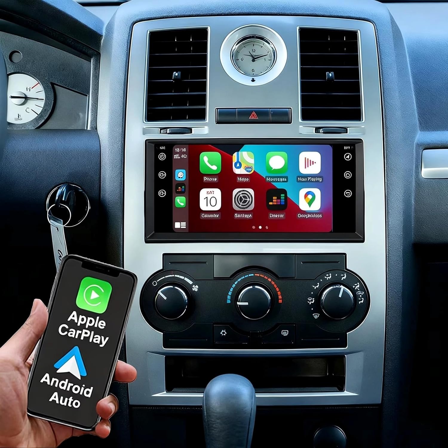 Car Radio Bluetooth for Jeep Patriot 2011 with Wireless Carplay&Android Auto, 7 inch IPS Touchscreen 4G+64G Android 15 Car Stereo Screen with WiFi GPS Mirror Link SWC + AHD Backup Camera/Microphone