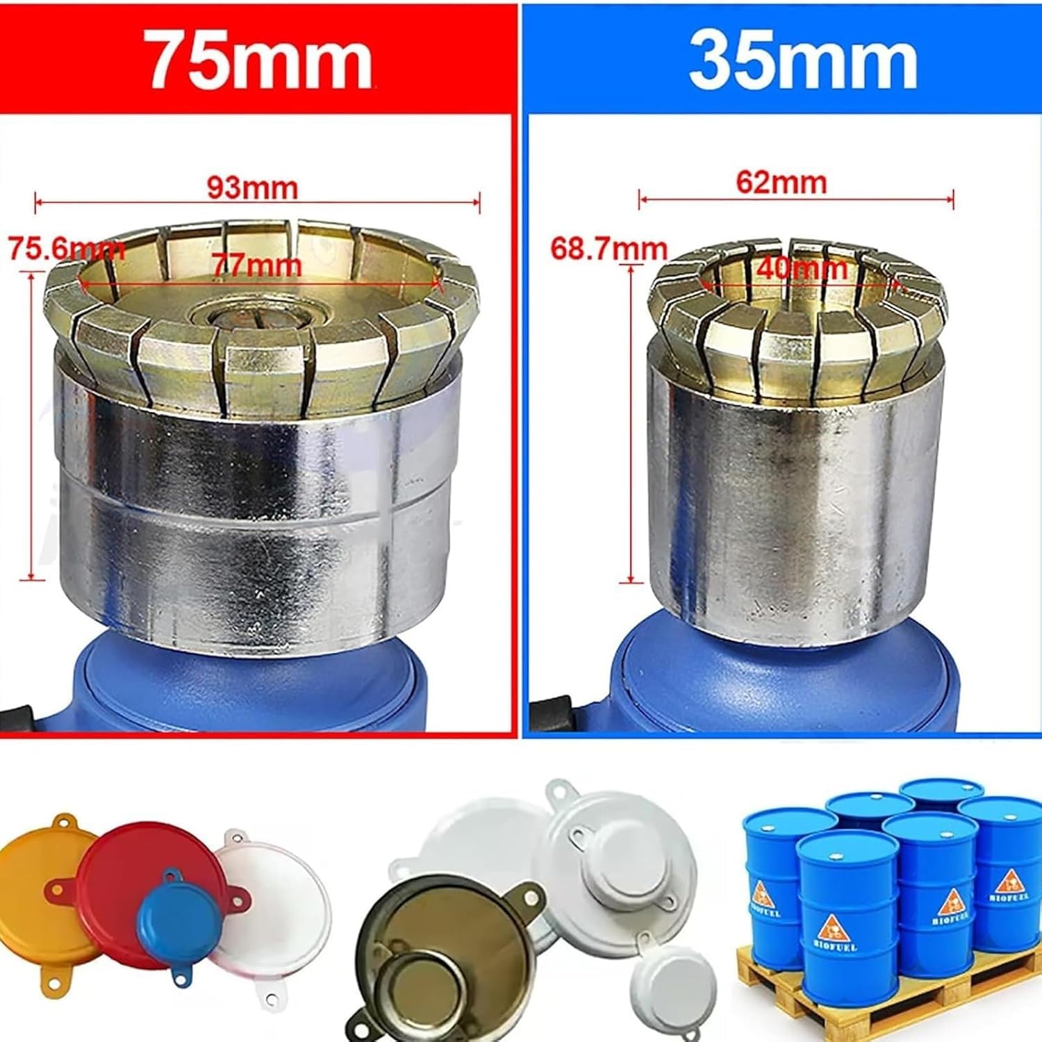 Pneumatic Oil Drum Sealing Machine, Oil Barrel Cover Crimper, Maximum Pulling Force 1300Lbs, Oils Drum Capping Machine with Adjustable Tightness, for Barrels (35mm)