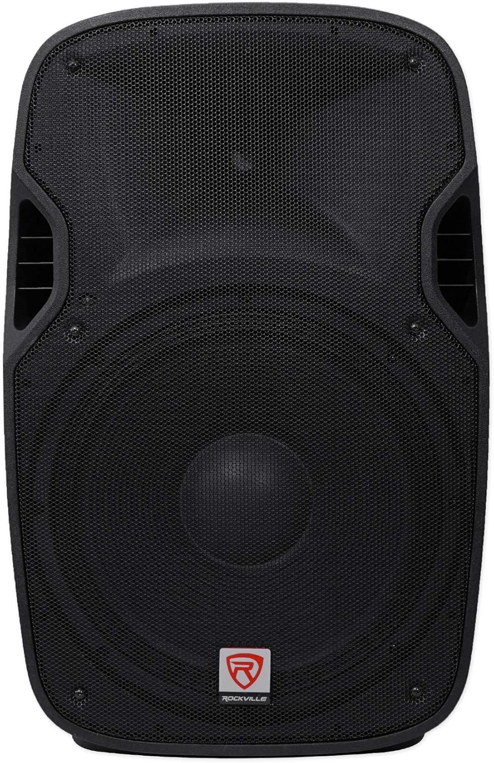 Rockville SPGN158 Bundle: (2) 15-in Passive 1600W Peak / 400W RMS 8-Ohm DJ PA Speakers, Pair Tripod Stands with Carry Bag + (2) 20 ft 1/4-Speakon Cables, 5-Items