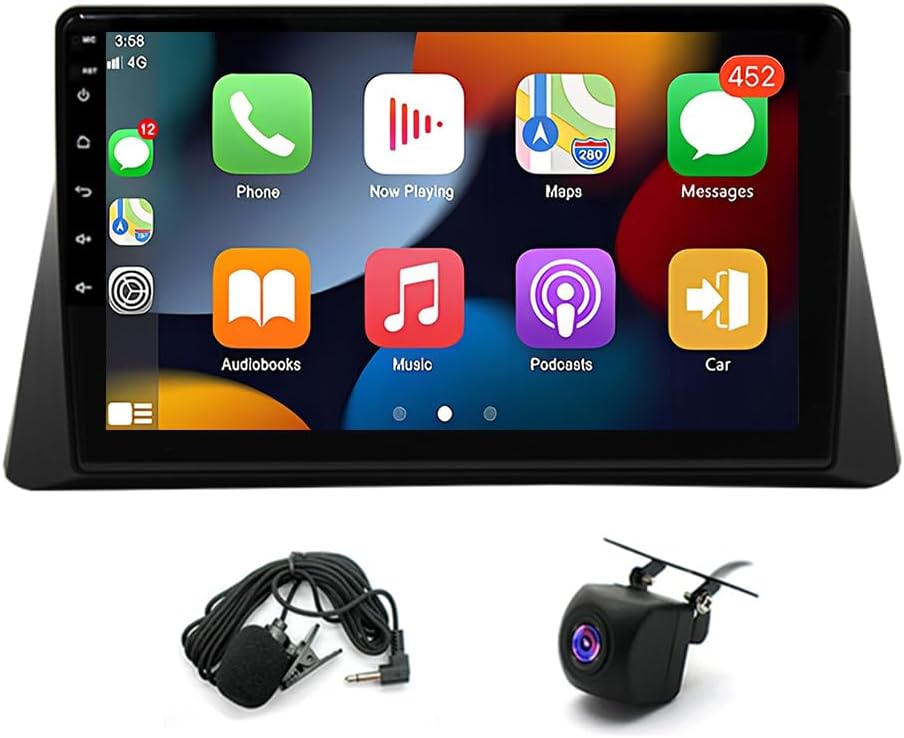 Android 14 Car Radio Stereo, 10'' Touch Screen Car Audio Compatible with Honda Accord 8th 2008-2013 with Carplay & Android Auto with GPS WiFi SWC Mirror Link Backup Camera MIC [2+32G]