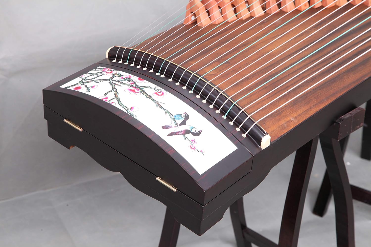 OrientalMusicSanctuary MAESTRO SERIES 2020 Professional Performers' Black Sandalwood Travel Guzheng - INCLUDES COMPREHENSIVE TUTORIAL BOOK AND ETUDES