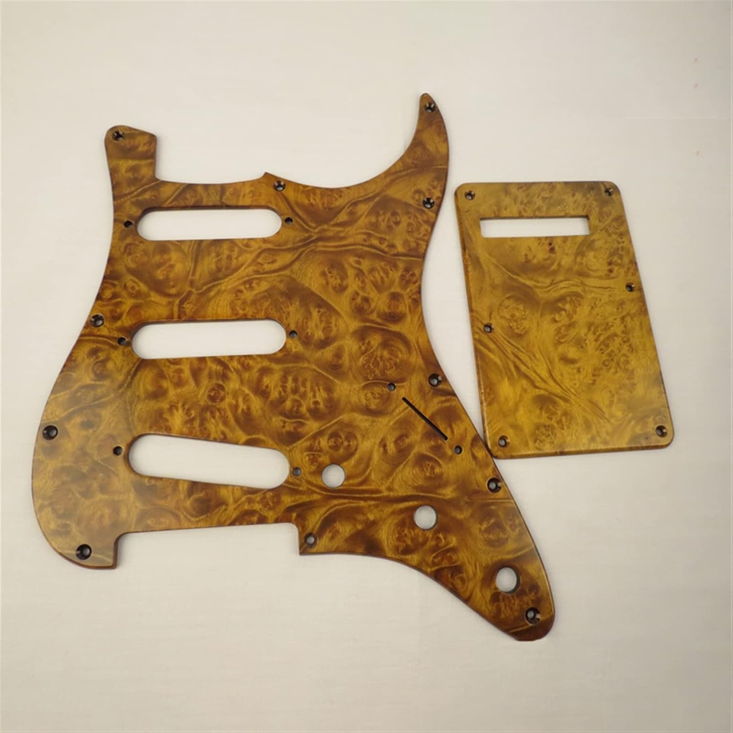 Electric Guitar Pickguard 1 Set SSS Electric Guitar Pickguard with Backplate and Screws Soild Wood for for FD for for ST Style Guitar Parts